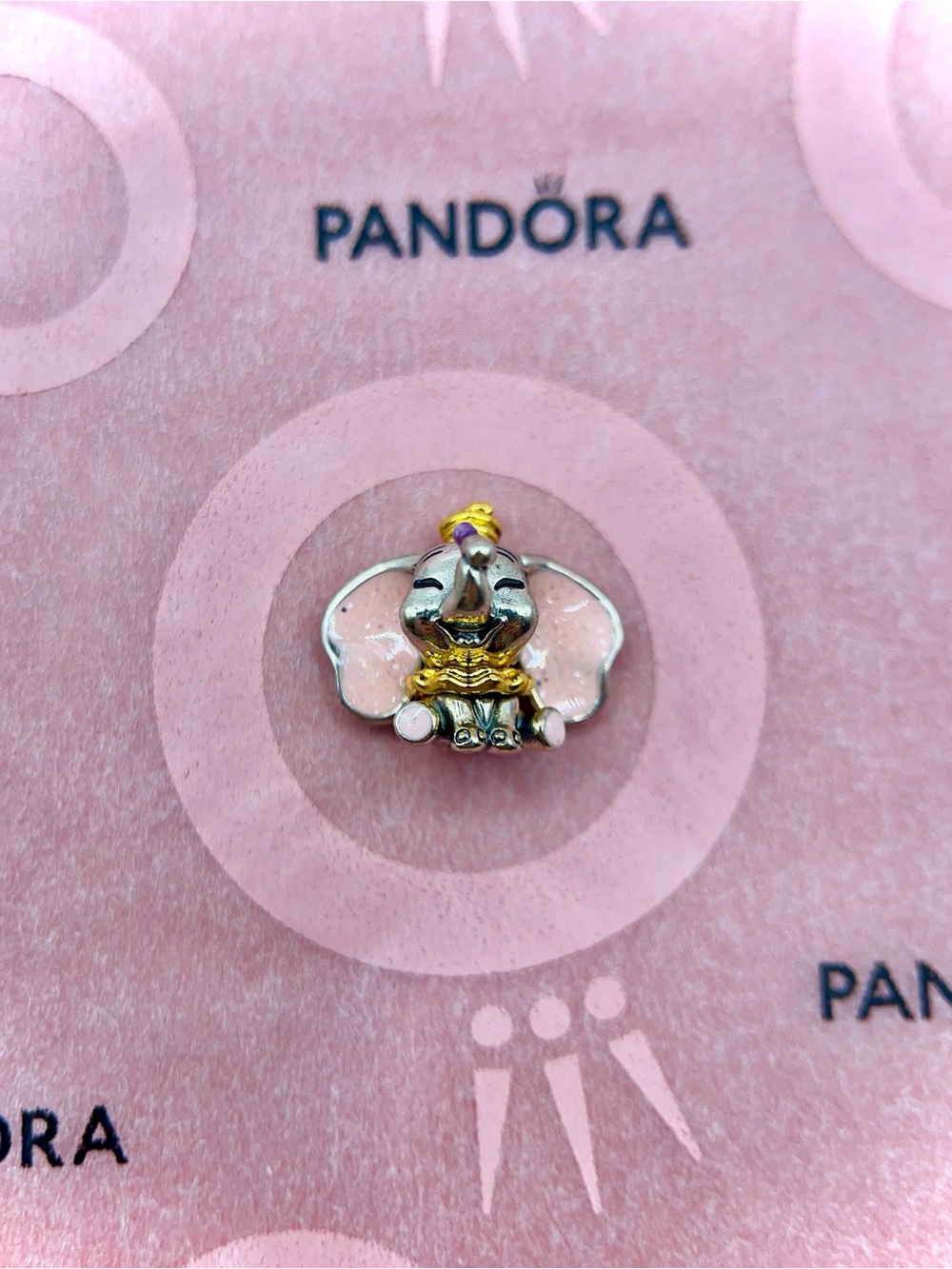 Pandora Disney Dumbo Two Tone Gold Plated Glitter Enamel Charm